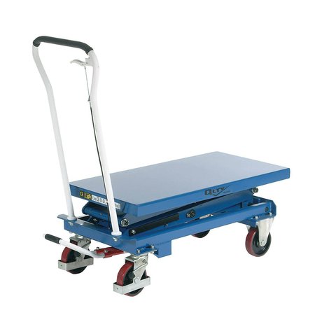 GLOBAL INDUSTRIAL Mobile Scissor Lift Table, 39 x 20 Platform, 660 Lb. Capacity, Double Scissor 168077